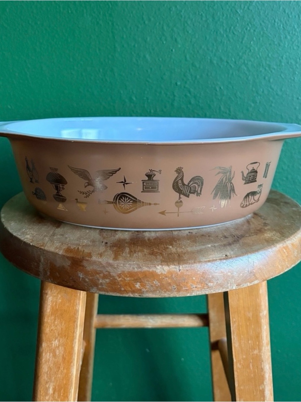 Vintage Pyrex Early American 2 1/2 Qt Roasting Dish